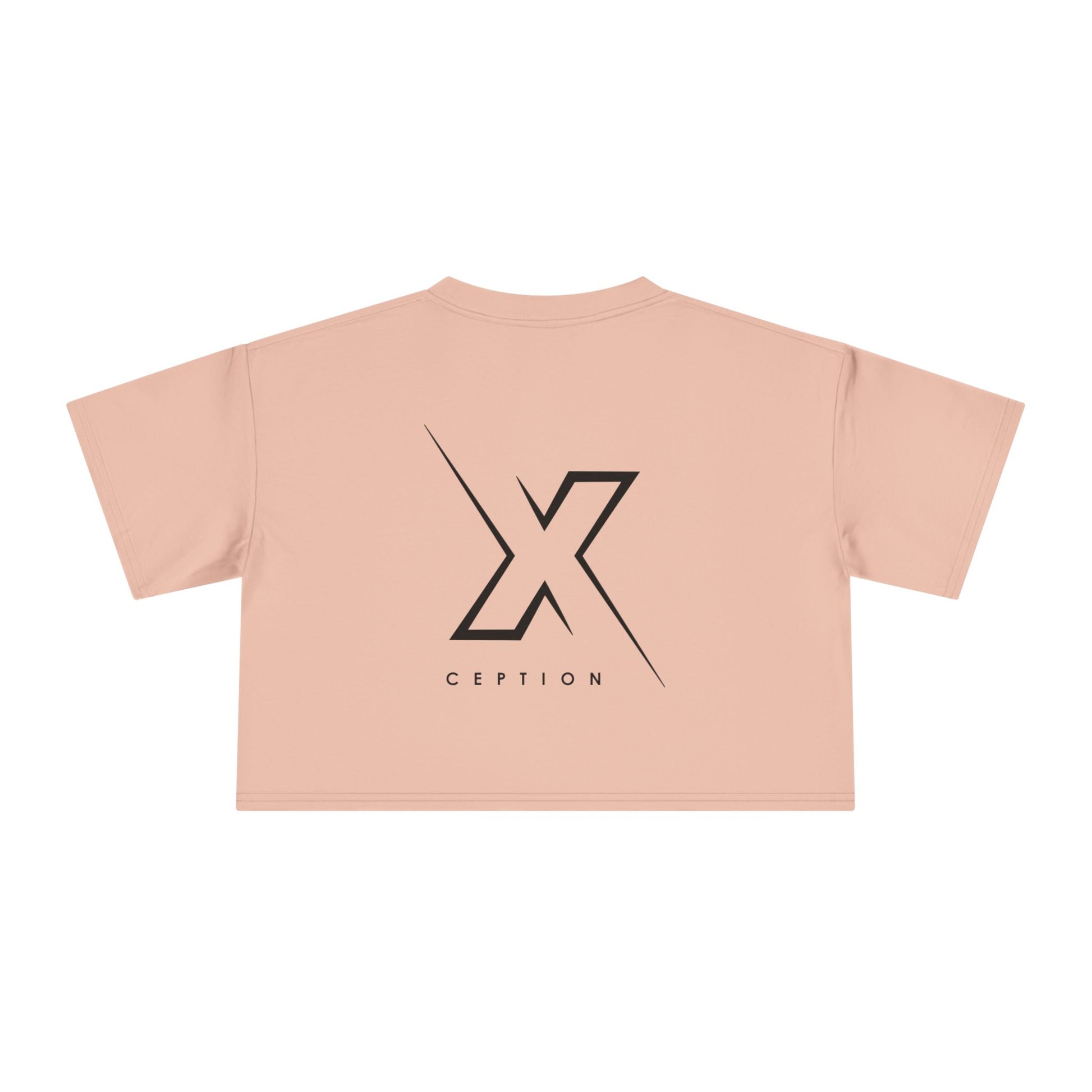 T-shirt court chic X-CEPTION pour femme, design tendance, mode quotidienne, tenue décontractée, style urbain, cadeau pour elle, essentiel pour l'été