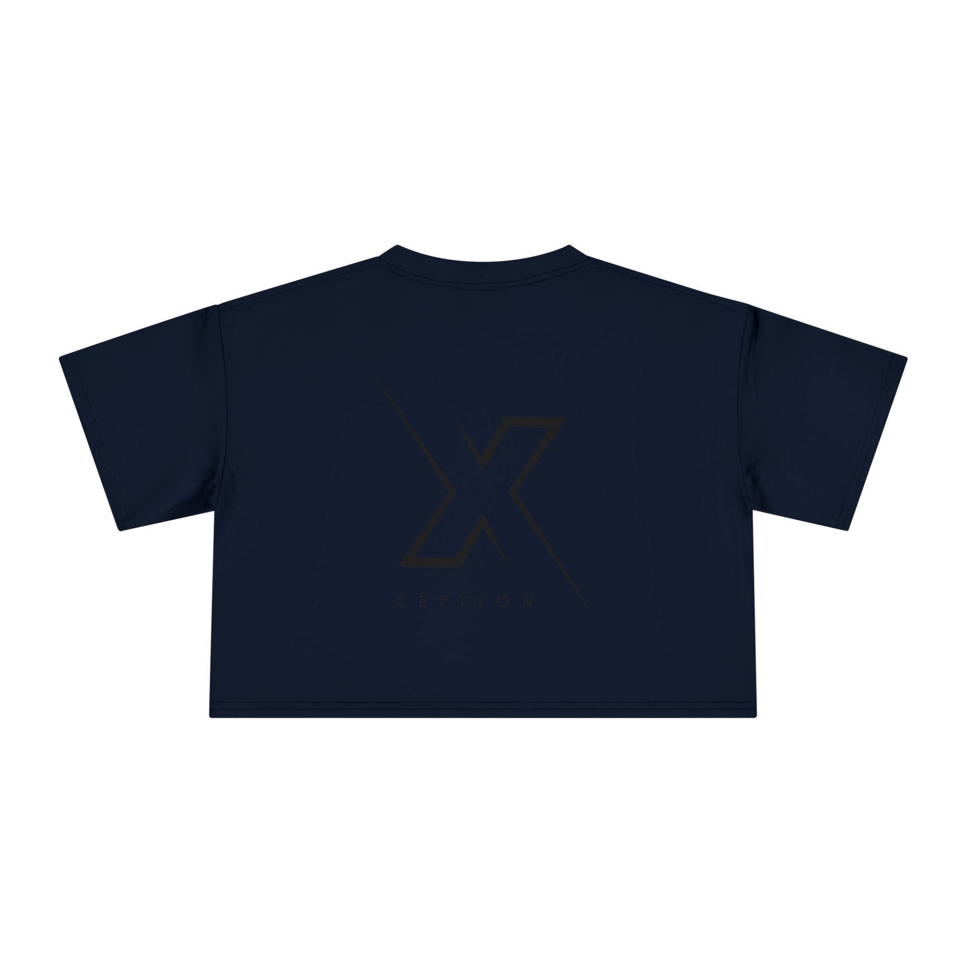 T-shirt court chic X-CEPTION pour femme, design tendance, mode quotidienne, tenue décontractée, style urbain, cadeau pour elle, essentiel pour l'été