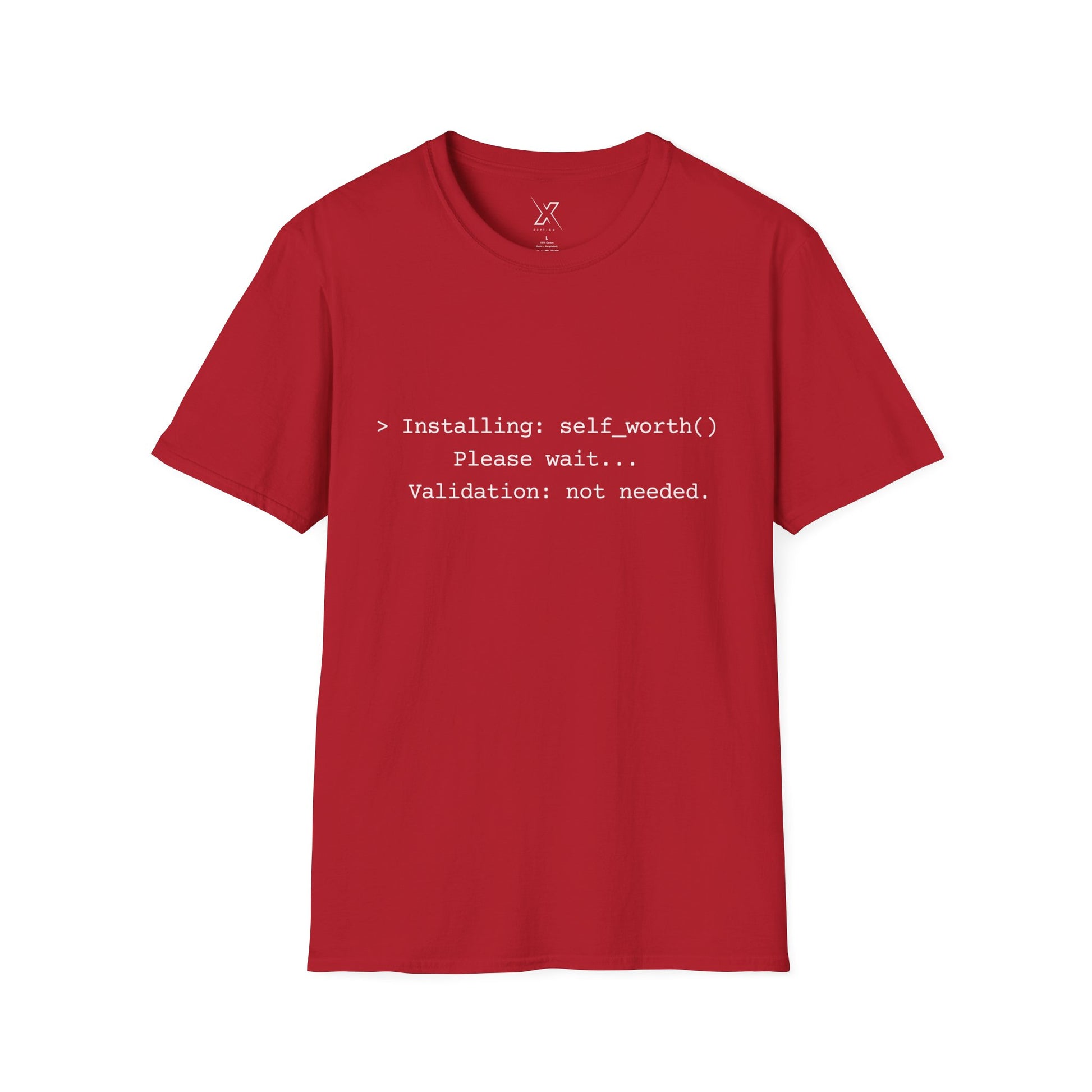 T-shirt X-CEPTION inspiré de la technologie et de l'estime de soi | Cadeau pour programmeurs, t-shirt de motivation pour développeurs, t-shirt humoristique sur le codage, vêtements de soins personnels, geek [...]