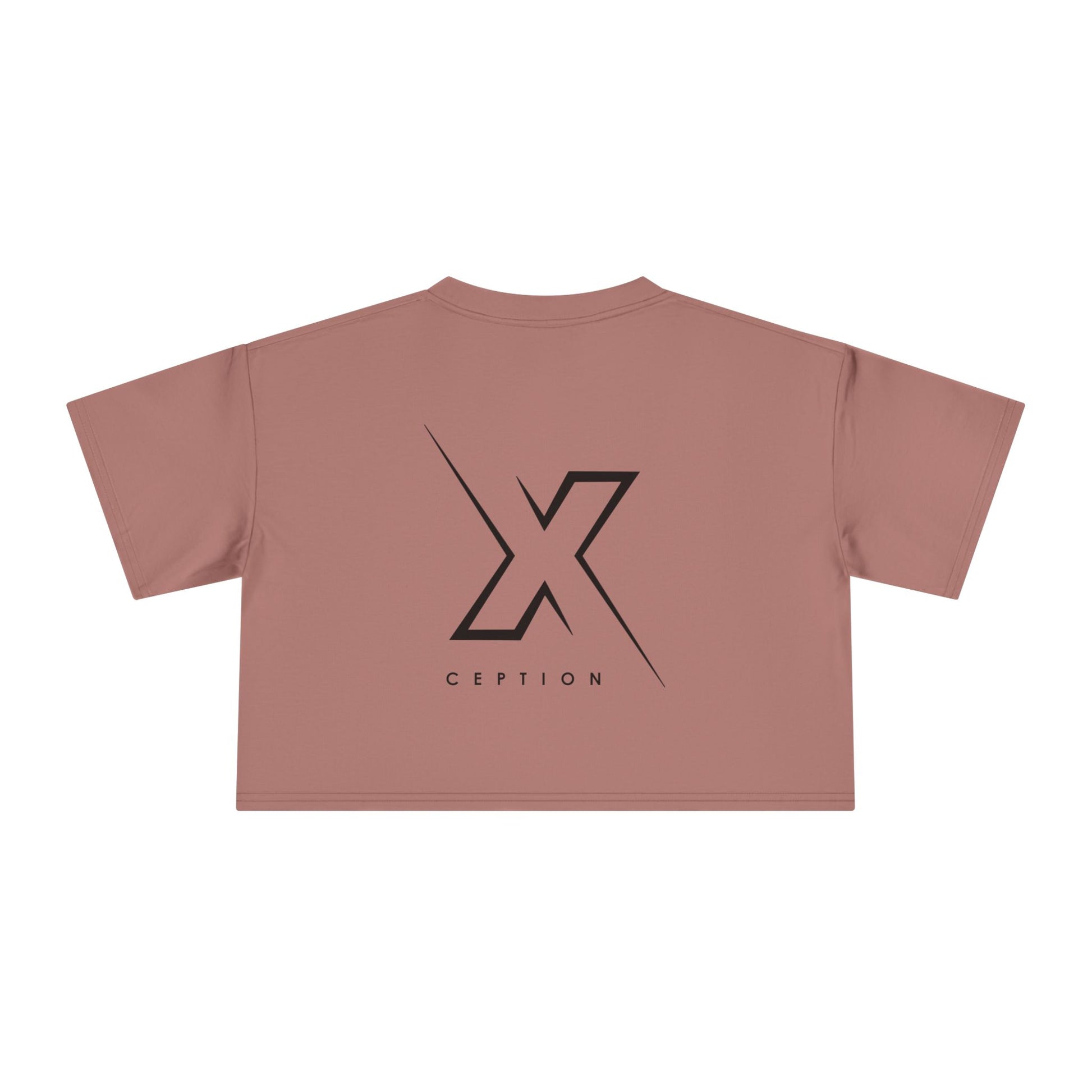 T-shirt court chic X-CEPTION pour femme, design tendance, mode quotidienne, tenue décontractée, style urbain, cadeau pour elle, essentiel pour l'été