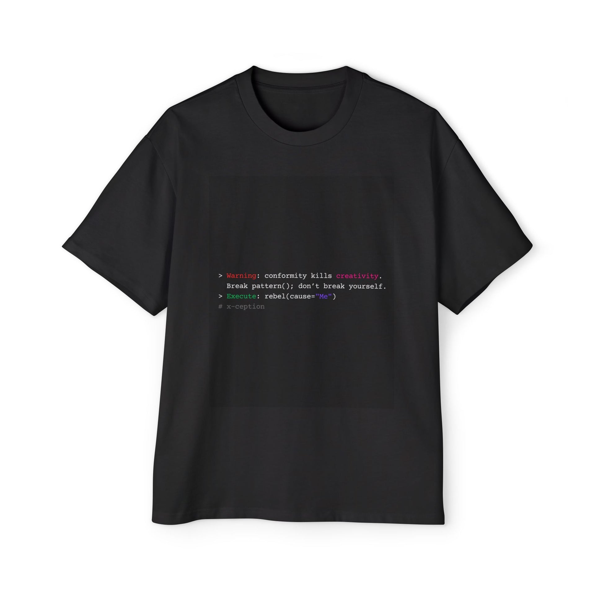 T-shirt graphique surdimensionné X-CEPTION élégant, confortable et décontracté, style urbain tendance, idéal au quotidien, cadeau pour lui/elle