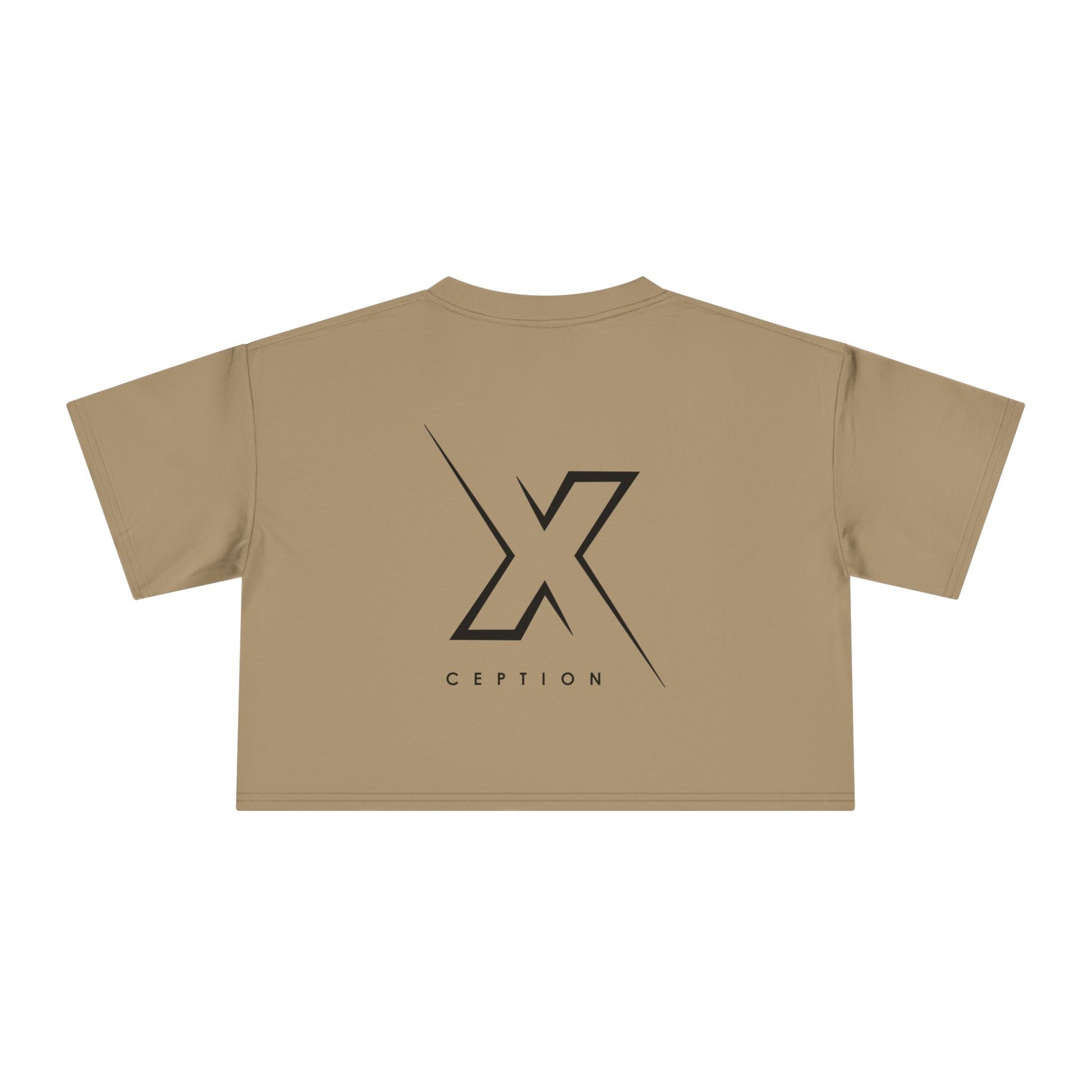 T-shirt court chic X-CEPTION pour femme, design tendance, mode quotidienne, tenue décontractée, style urbain, cadeau pour elle, essentiel pour l'été
