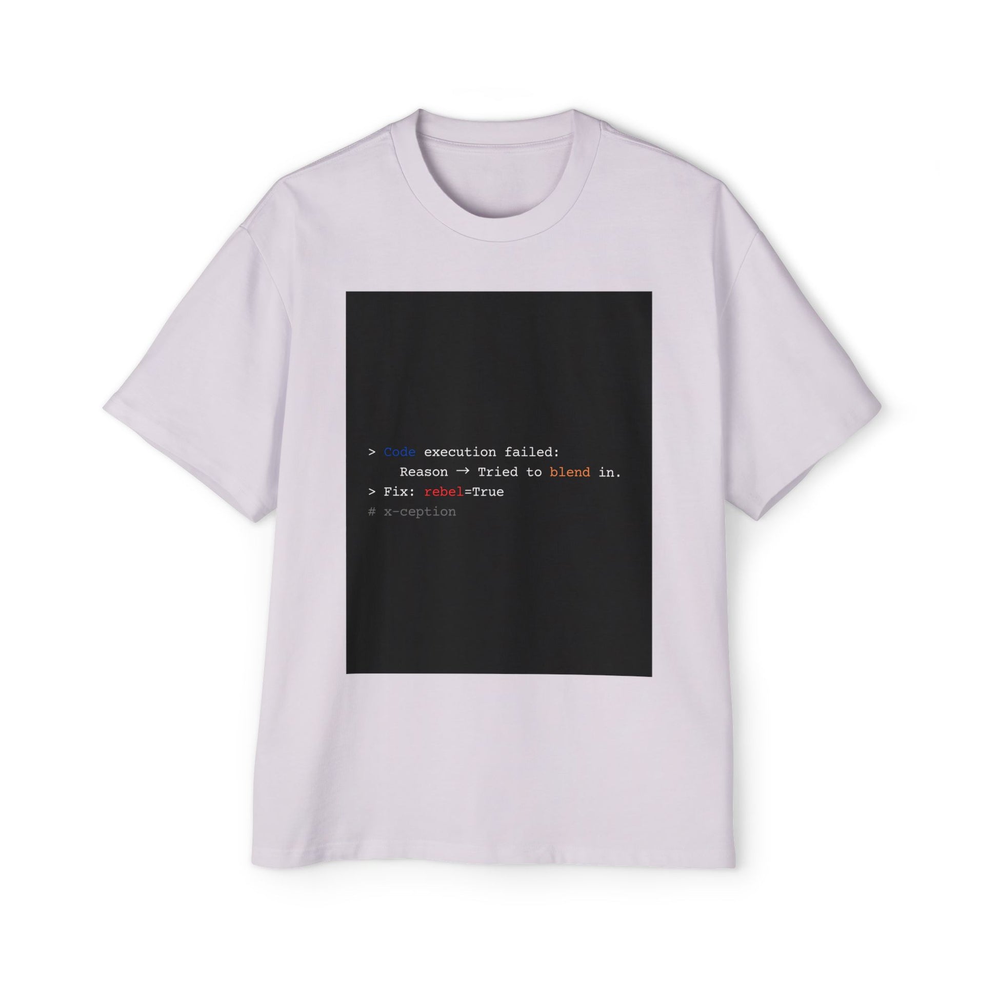 T-shirt surdimensionné X-CEPTION - Motif « Connection Failed », streetwear décontracté, cadeau pour les passionnés de technologie, festivals de musique, confort au quotidien