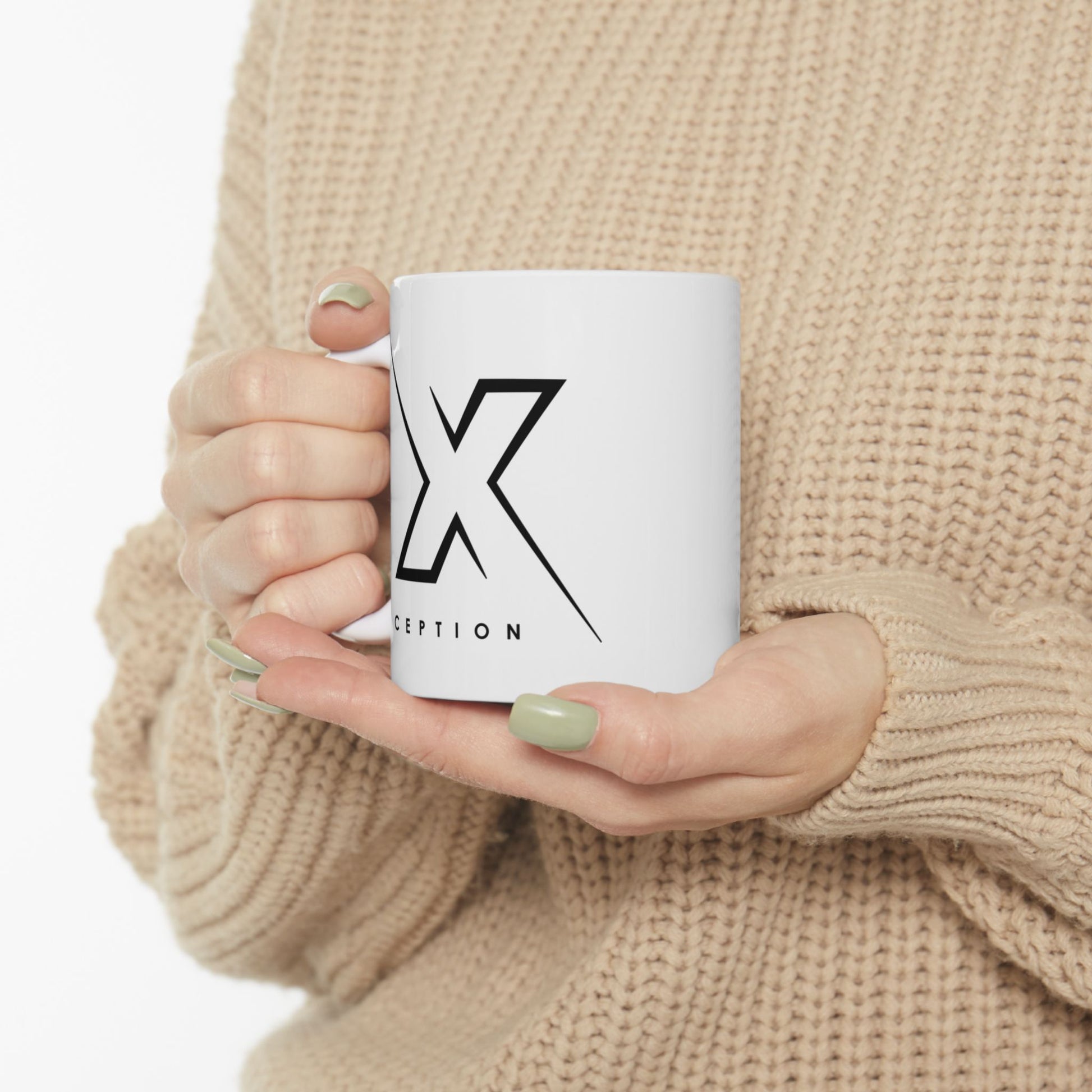 Tasse élégante en céramique X-CEPTION pour les amateurs de café, cadeau pour amis, bureau, décoration intérieure, verres personnalisés