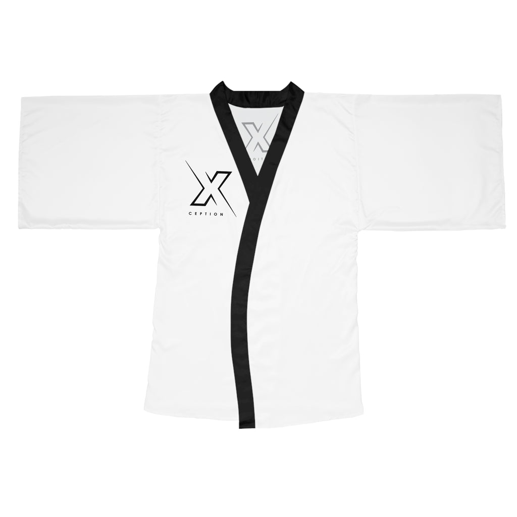 Élégant peignoir kimono à manches longues X-CEPTION, vêtement de détente léger, cadeau spa relaxant, style maison moderne, cadeau douillet pour elle