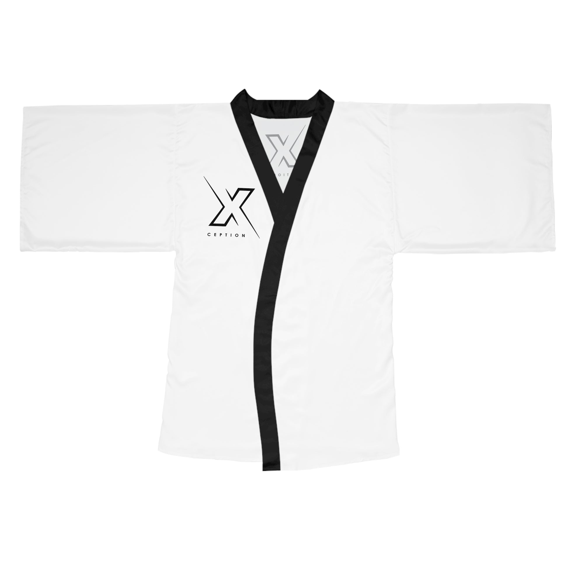 Élégant peignoir kimono à manches longues X-CEPTION, vêtement de détente léger, cadeau spa relaxant, style maison moderne, cadeau douillet pour elle