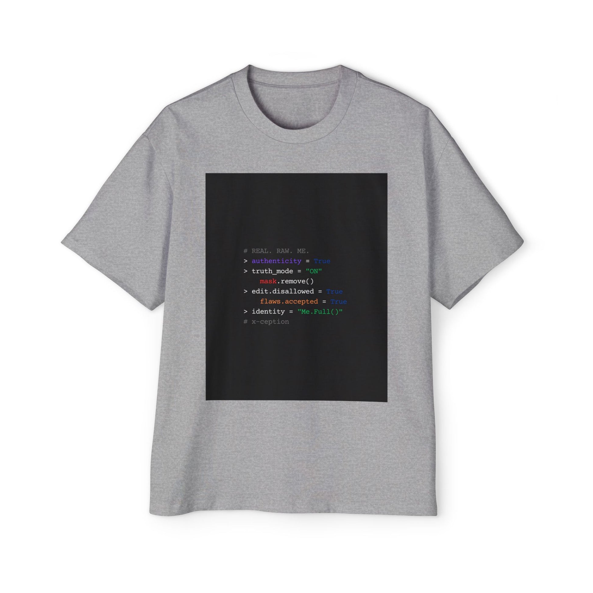 T-shirt surdimensionné X-CEPTION au design graphique unique, style streetwear décontracté, cadeau pour les programmeurs, idéal pour la superposition, style unisexe