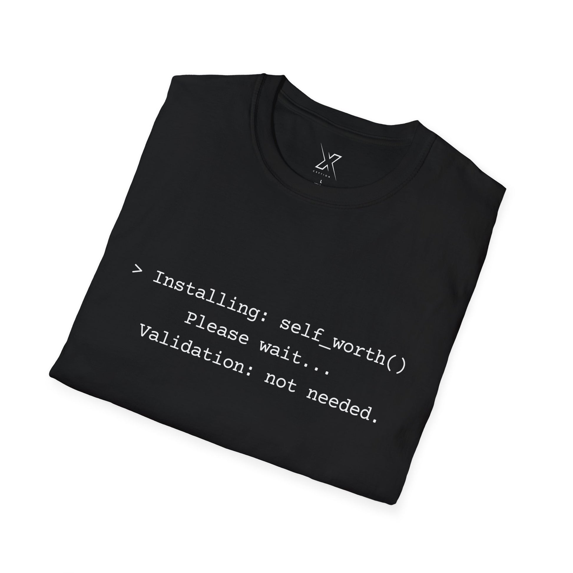 T-shirt X-CEPTION inspiré de la technologie et de l'estime de soi | Cadeau pour programmeurs, t-shirt de motivation pour développeurs, t-shirt humoristique sur le codage, vêtements de soins personnels, geek [...]