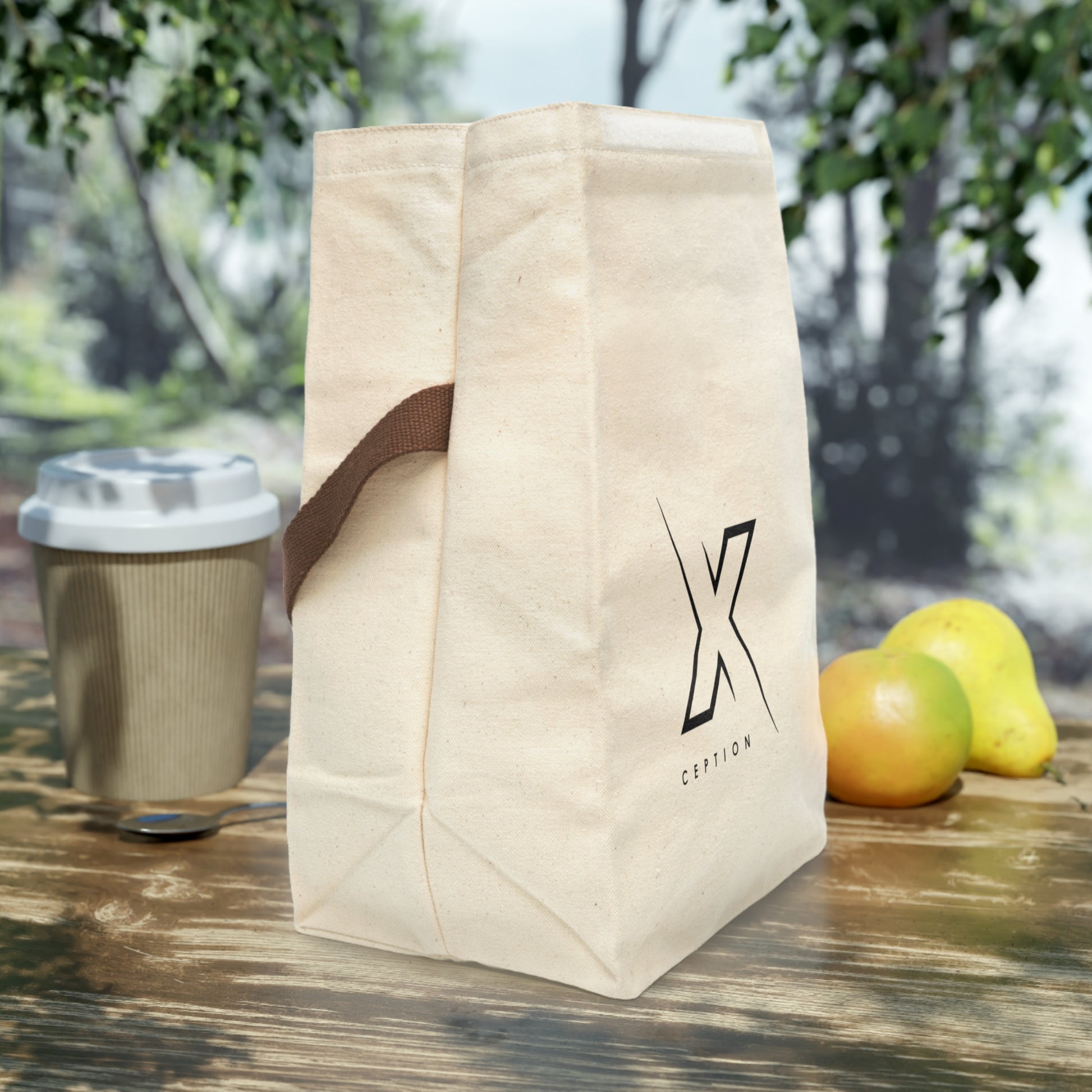 Sac à lunch élégant en toile X-CEPTION avec bandoulière | Sac fourre-tout écologique, idéal pour la rentrée scolaire, les pique-niques, la préparation des repas, un cadeau original