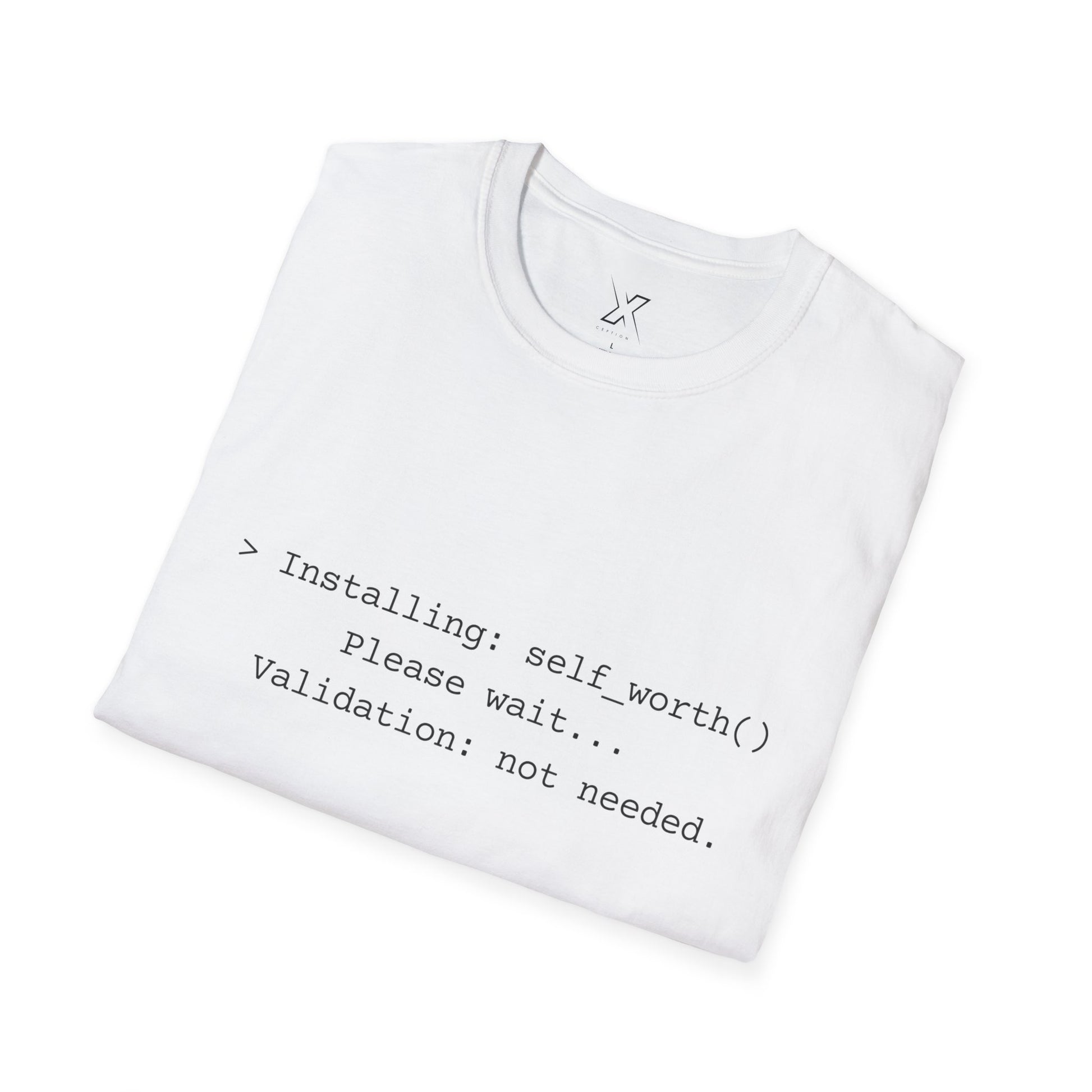 T-shirt X-CEPTION inspiré de la technologie et de l'estime de soi | Cadeau pour programmeurs, t-shirt de motivation pour développeurs, t-shirt humoristique sur le codage, vêtements de soins personnels, geek [...]