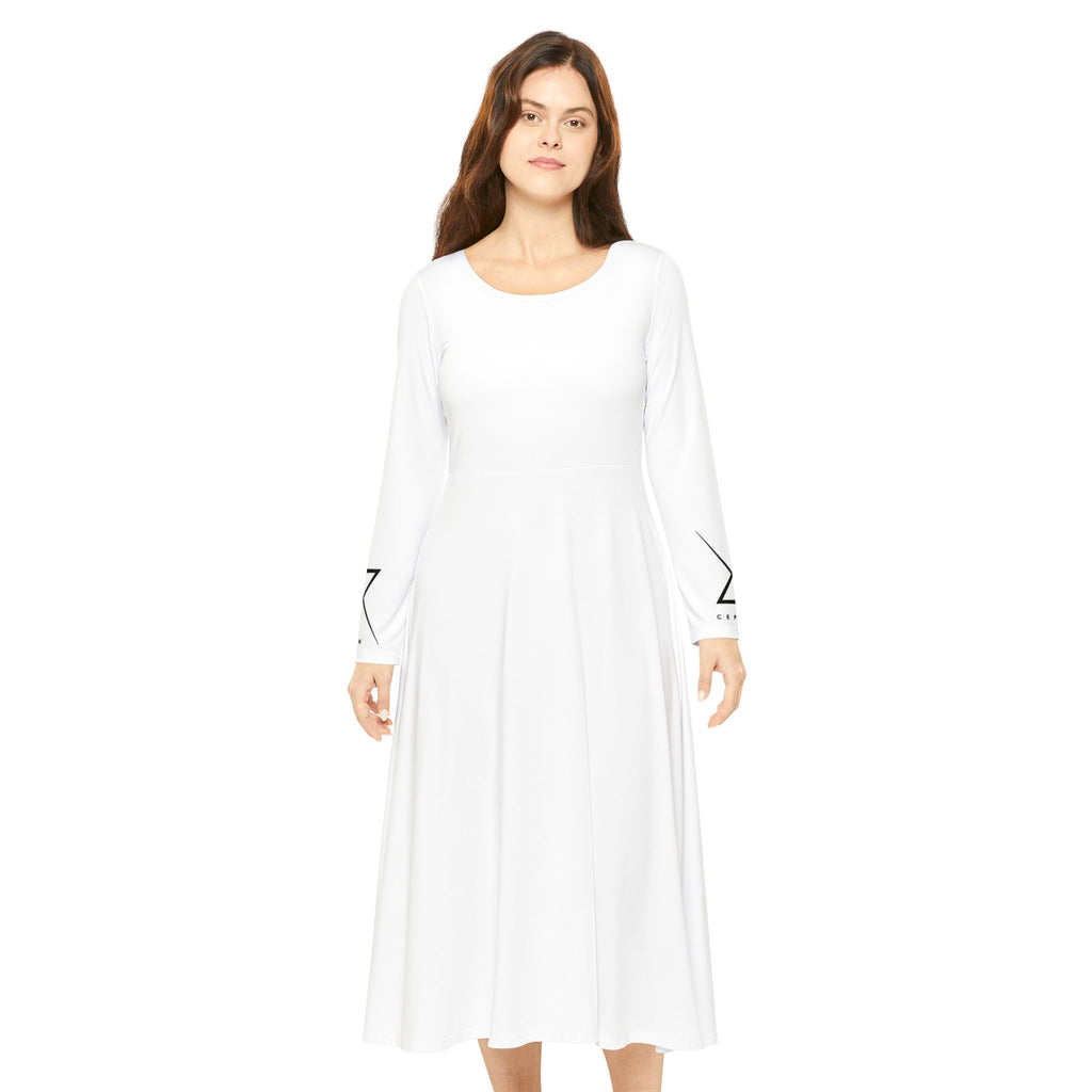 Robe de danse élégante à manches longues X-CEPTION pour femme, idéale pour les spectacles, les récitals, le quotidien, les soirées, ou comme cadeau pour danseuses.