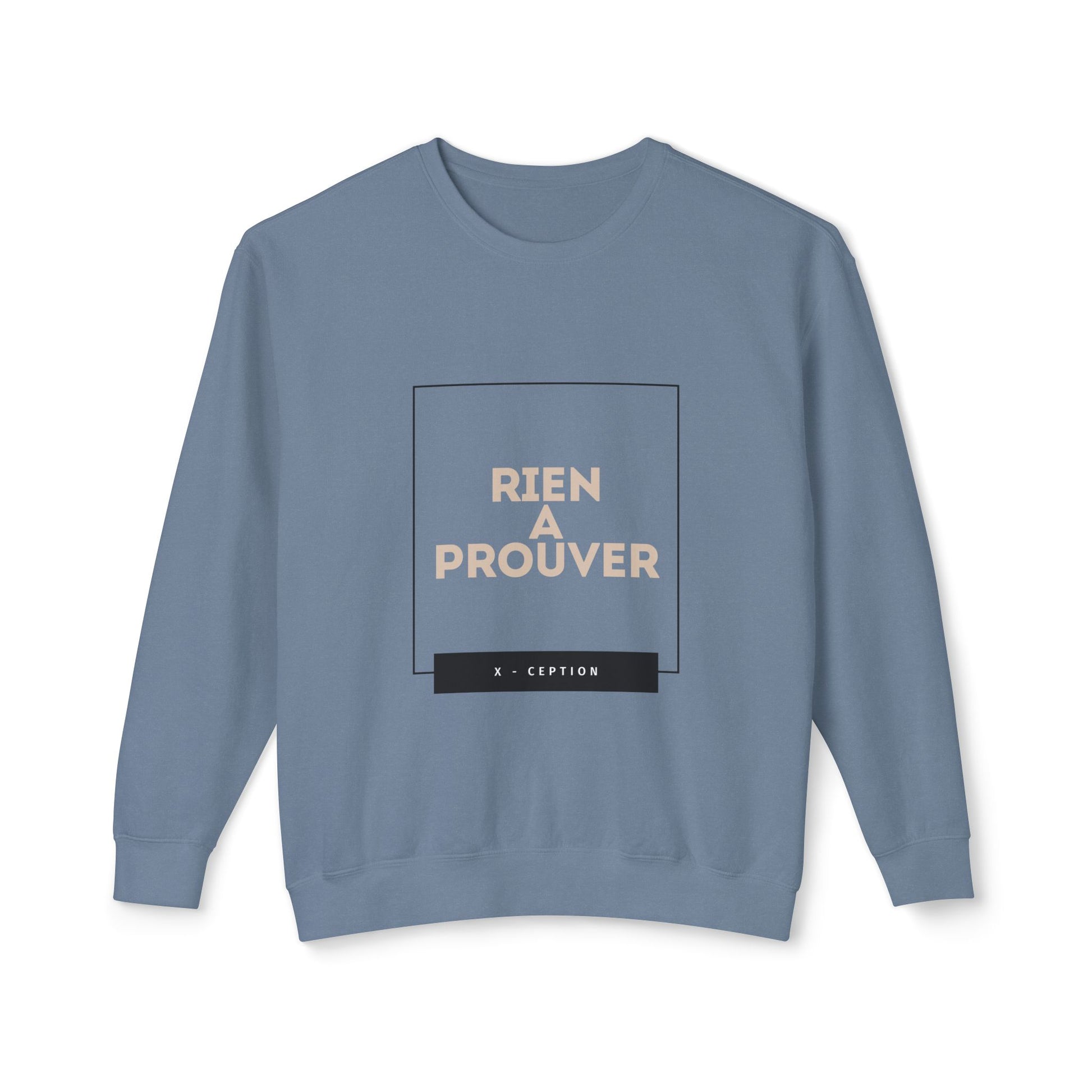 Sweat-shirt ras du cou léger unisexe X-CEPTION au design minimaliste, idéal au quotidien, idéal pour les temps frais et tendance.