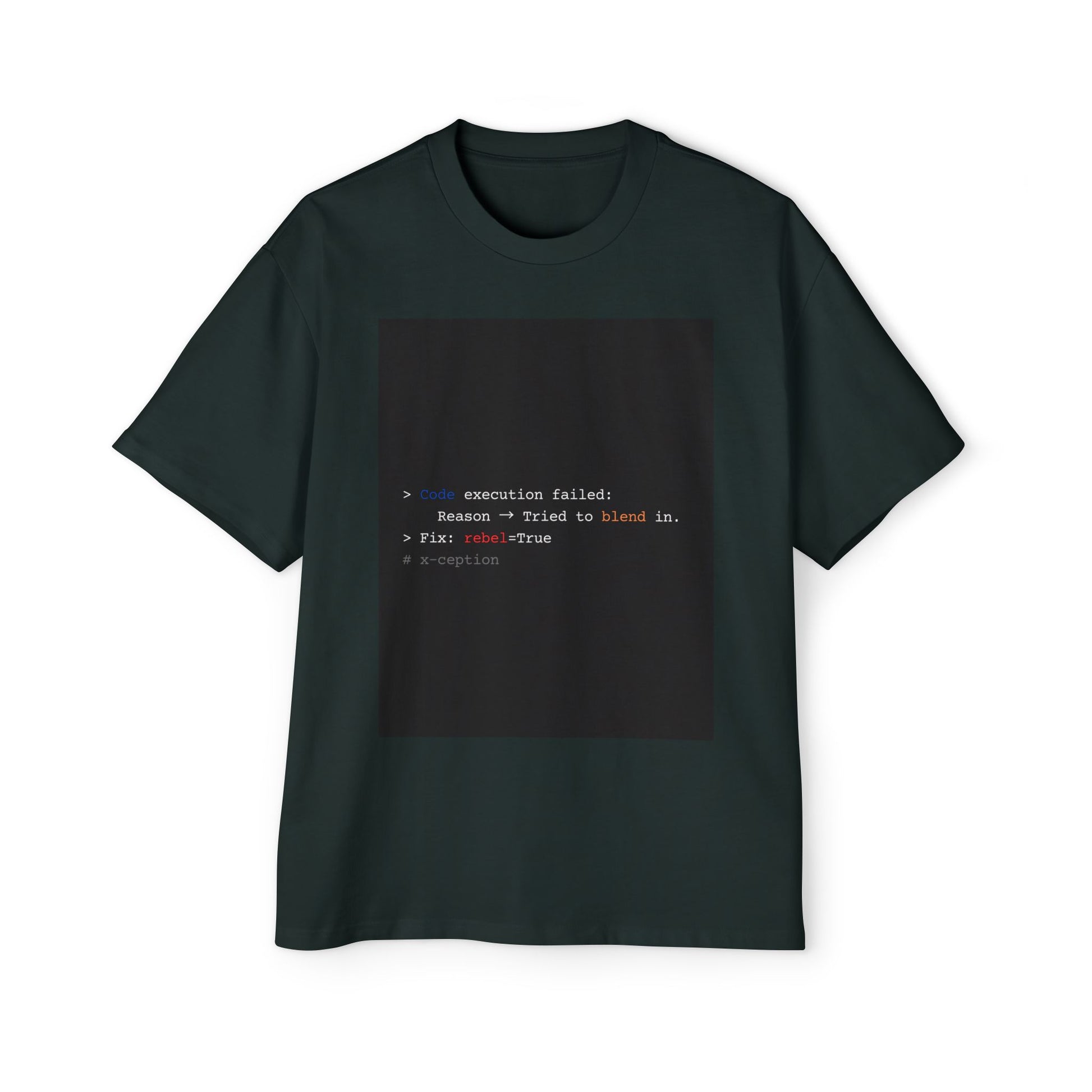 T-shirt surdimensionné X-CEPTION - Motif « Connection Failed », streetwear décontracté, cadeau pour les passionnés de technologie, festivals de musique, confort au quotidien