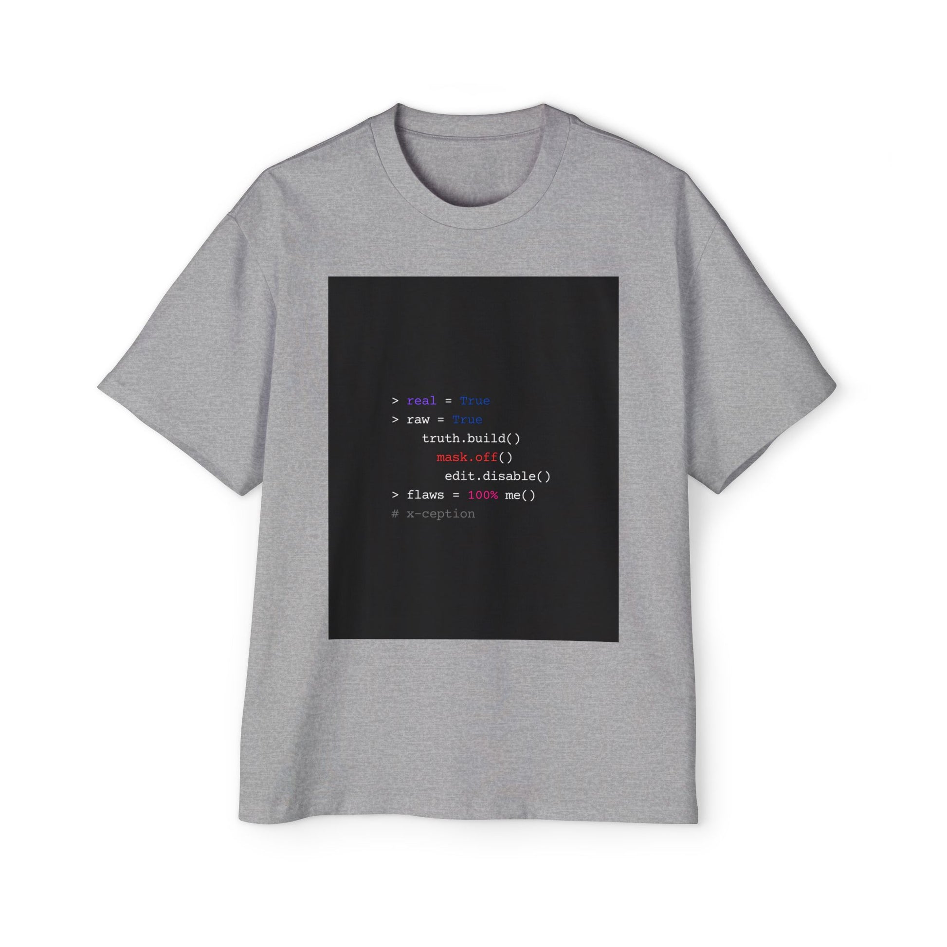 T-shirt oversize X-CEPTION élégant – Parfait pour les tenues décontractées, les jeux vidéo, les événements de codage, un cadeau unique pour les fans de technologie, la mode streetwear