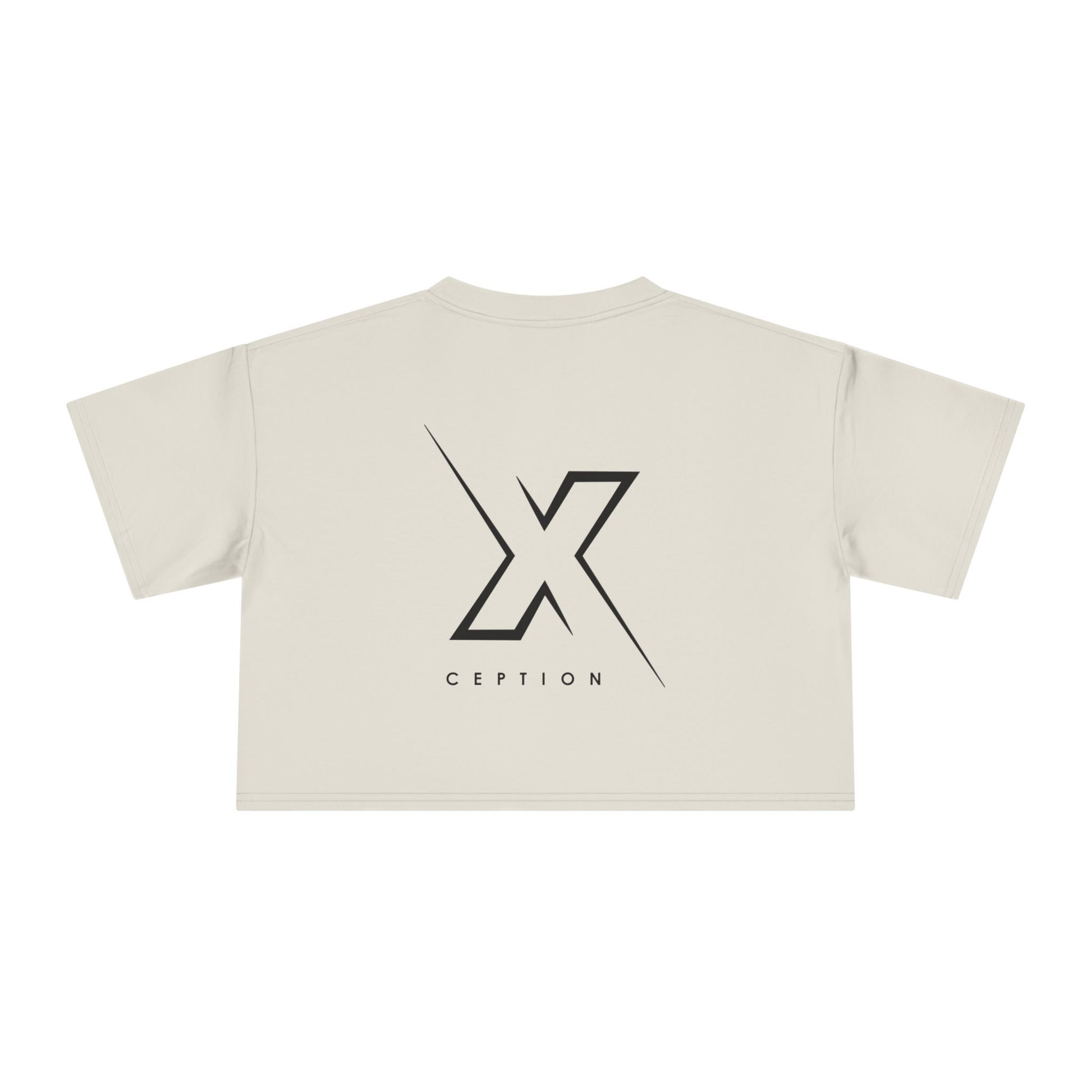 T-shirt court chic X-CEPTION pour femme, design tendance, mode quotidienne, tenue décontractée, style urbain, cadeau pour elle, essentiel pour l'été