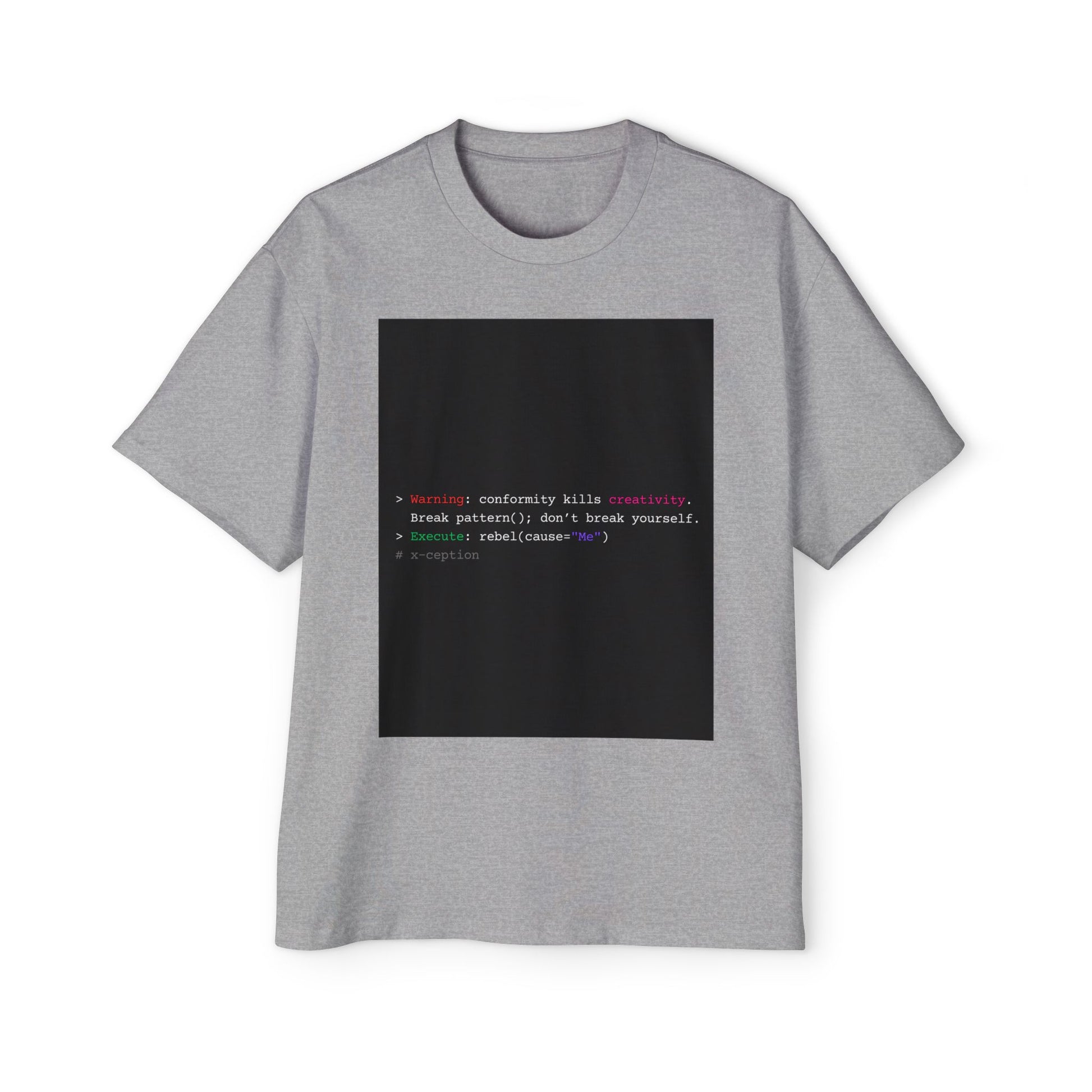 T-shirt graphique surdimensionné X-CEPTION élégant, confortable et décontracté, style urbain tendance, idéal au quotidien, cadeau pour lui/elle