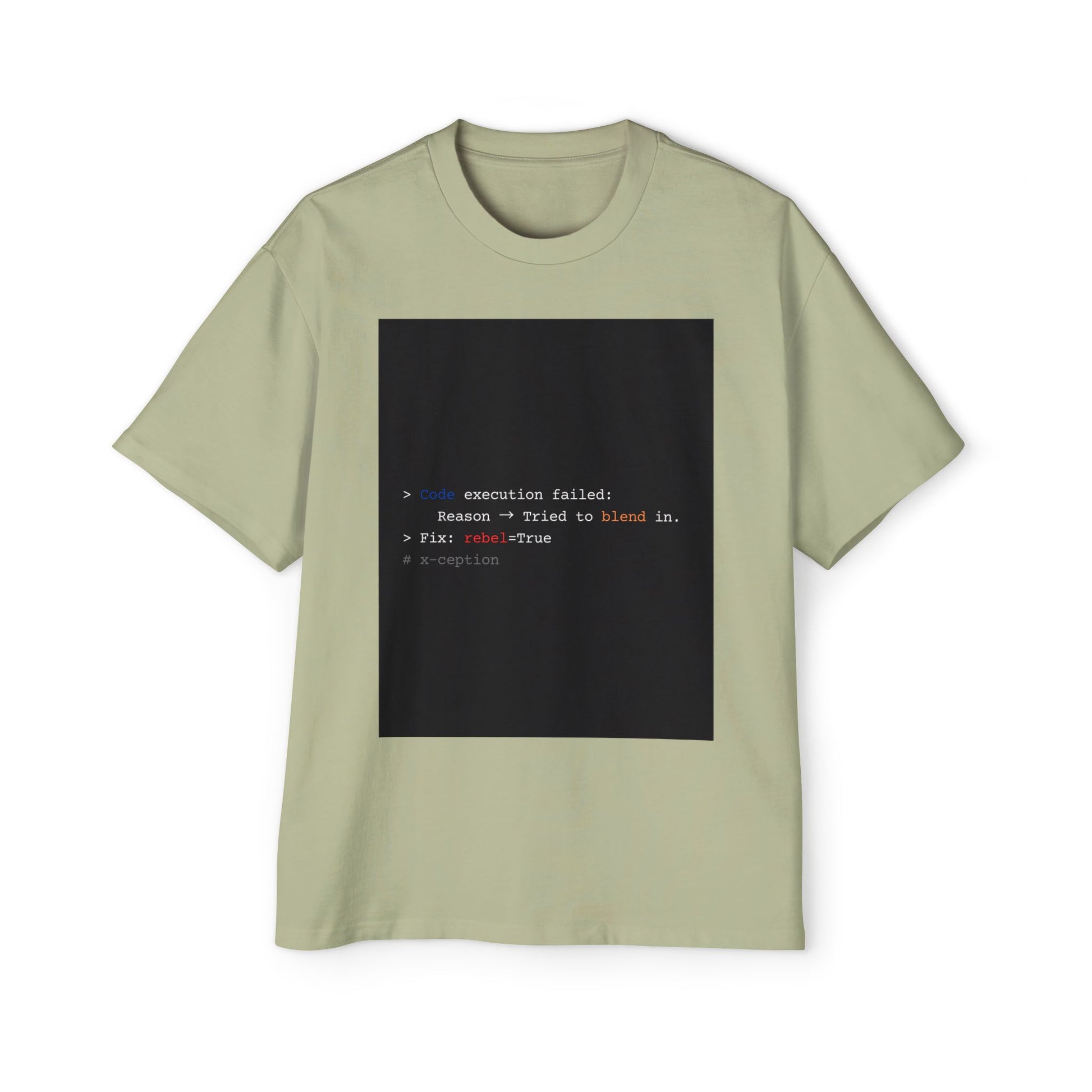 T-shirt surdimensionné X-CEPTION - Motif « Connection Failed », streetwear décontracté, cadeau pour les passionnés de technologie, festivals de musique, confort au quotidien