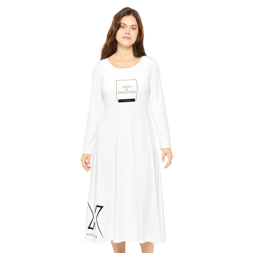 Robe de danse chic X-CEPTION pour femme, fluide et à manches longues, idéale pour les cours de danse, les fêtes, les récitals, ou comme cadeau pour danseuses.