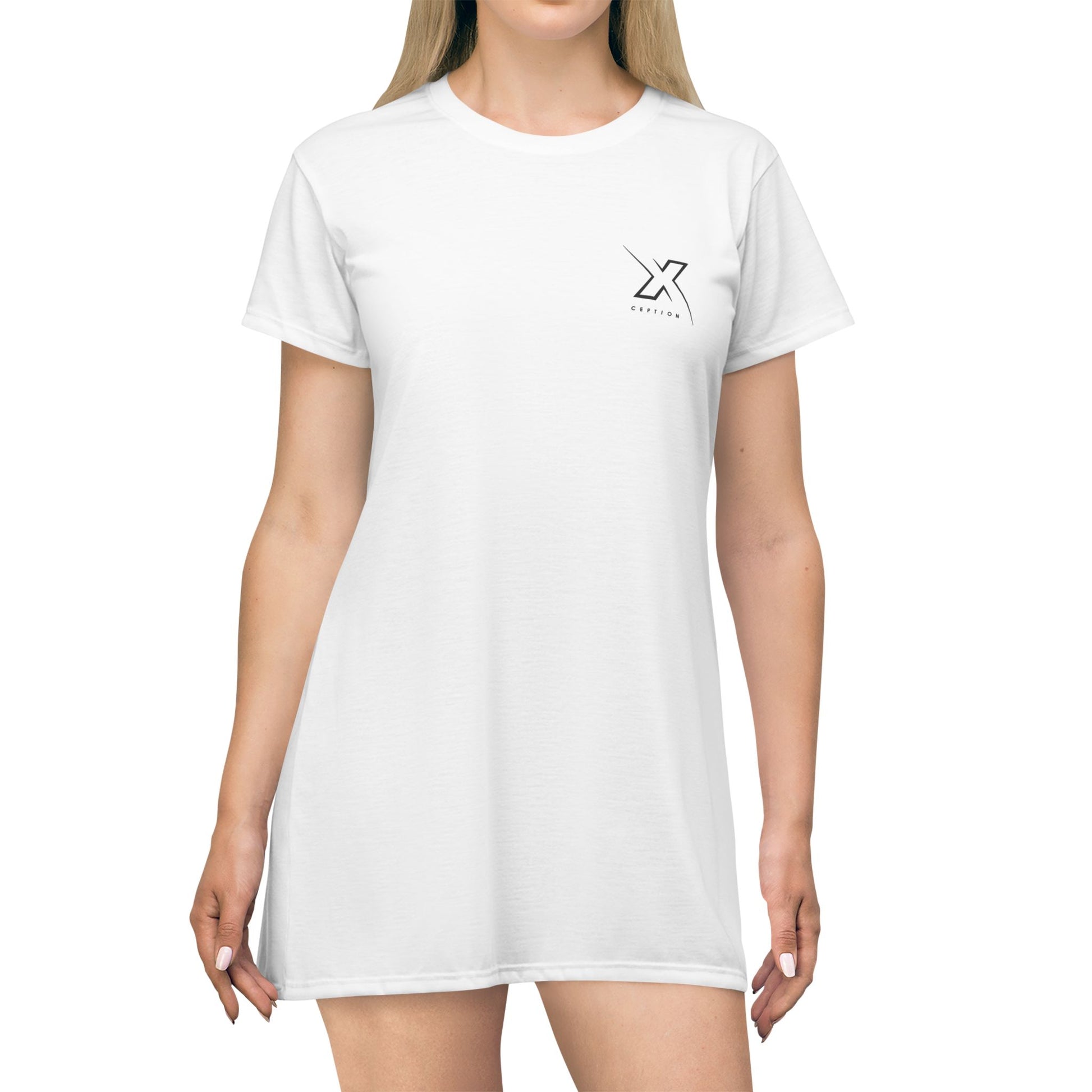 Robe t-shirt décontractée et confortable X-CEPTION, robe d'été, tenue de tous les jours, robe de détente, cadeau unique pour elle, robe coupe décontractée