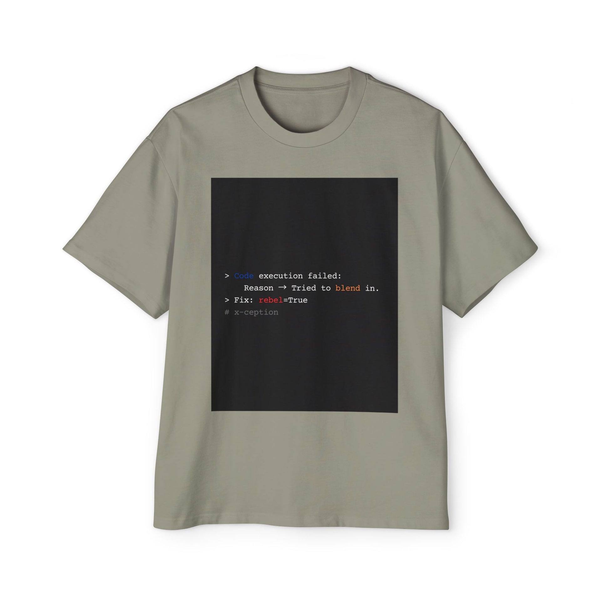 T-shirt surdimensionné X-CEPTION - Motif « Connection Failed », streetwear décontracté, cadeau pour les passionnés de technologie, festivals de musique, confort au quotidien